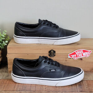 Vans 8 W Era Black Classic Tumble Leather SK8 Low Top Sneakers Shoes Skater